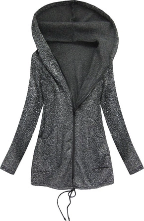 BLUZA Z KAPTUREM GRAFITOWA (546ART)