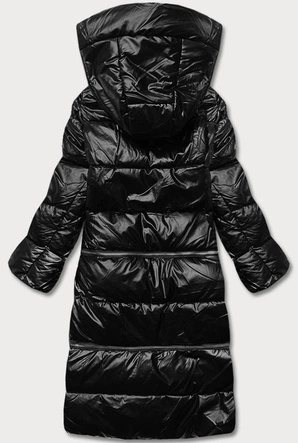 Kurtka zimowa damska trzy długości czarna matowa (AG3-3037)