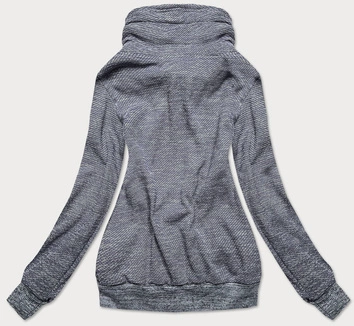 DAMSKA BLUZA SPORTOWA Z WYSOKĄ STÓJKĄ GRANATOWA (58329)