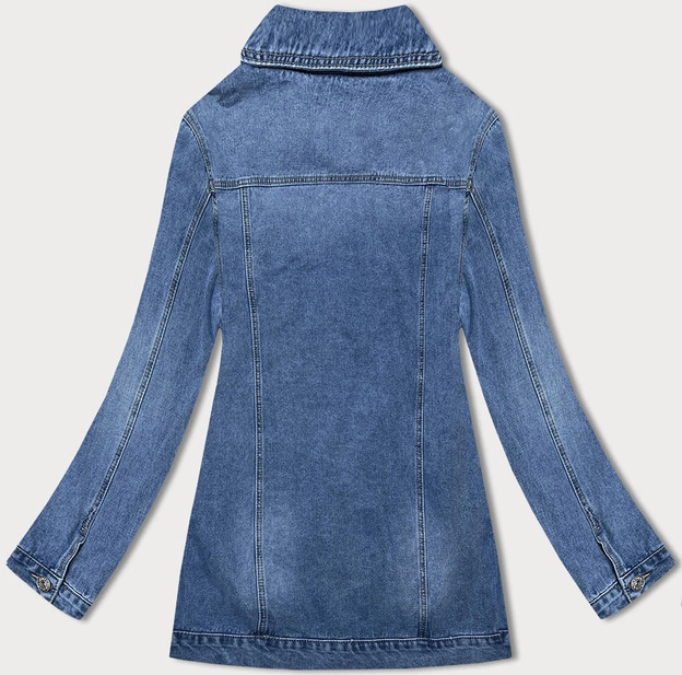 Długa kurtka jeansowa niebieska (GD8728-LK)