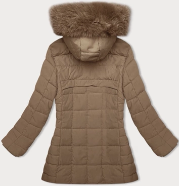 Pikowana kurtka zimowa damska J Style beżowa (16M9119-62)