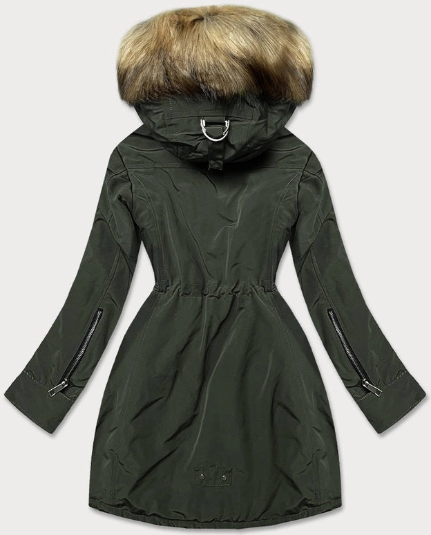Damska parka z futrzaną podszewką army (m-21506)