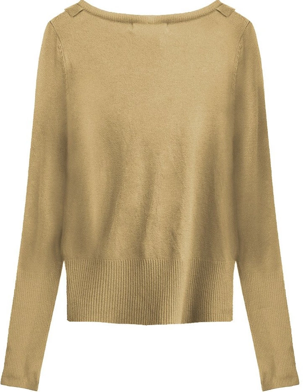 SWETEREK Z FALBANĄ KARMELOWY (1522)