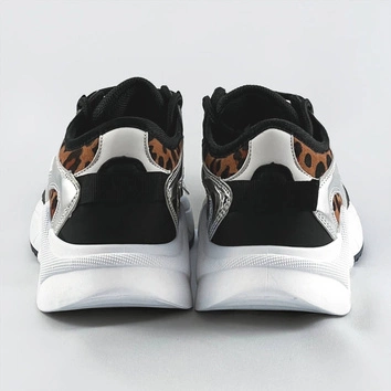 SZNUROWANE SNEAKERSY Z KOLOROWYMI WSTAWKAMI PANTERKA (6346)