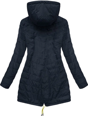 DWUSTRONNA PARKA Z KAPTUREM ŻÓŁTO-GRANATOWA (W306BIG)