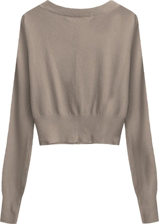 KRÓTKI ZDOBIONY SWETEREK KAKAOWY (429ART)