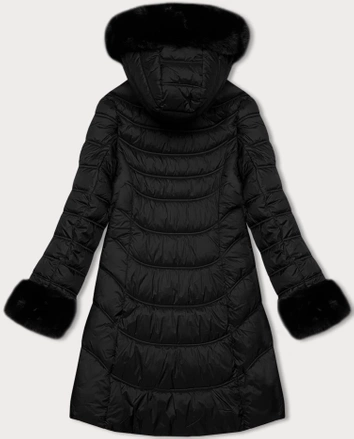 Pikowana kurtka damska J Style czarna (11Z8092)