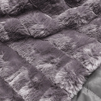 LEKKA KURTKA ZIMOWA DAMSKA FUTRO 2 W 1 SZARA (39039)