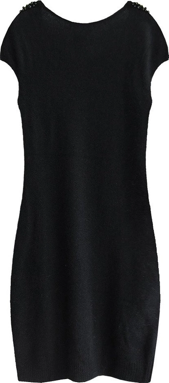 SWETERKOWA TUNIKA CZARNA (1598)