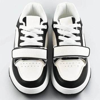 Damskie adidasy dwukolorowe czarno-białe (ad-585)