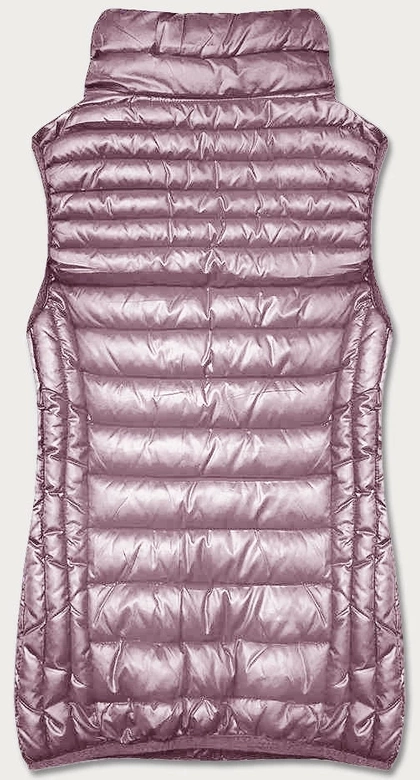 Damska kamizelka ze stójką różowa (B8233-81)