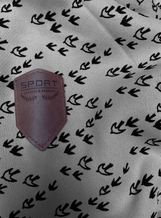 Sportowa bluza z kapturem w jaskółki szara (2309)