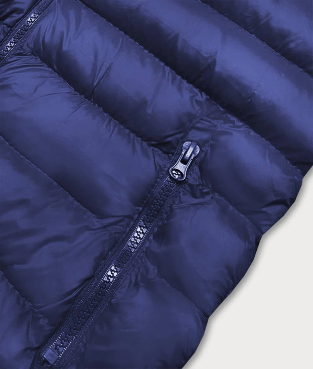 Krótka kamizelka pikowana damska granatowa (23077-221)