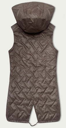 Pikowana kamizelka z kapturem S'West kakao (B8340-48)