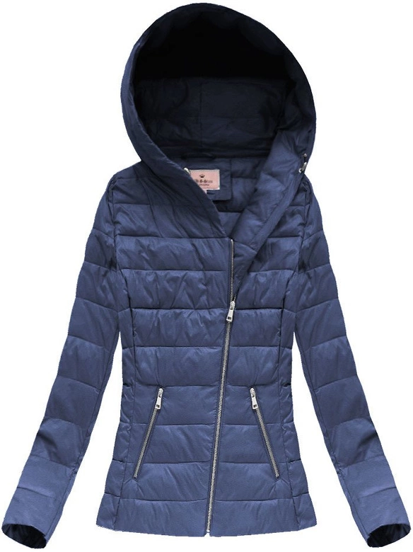 PIKOWANA KURTKA Z KAPTUREM GRANATOWA (1706)