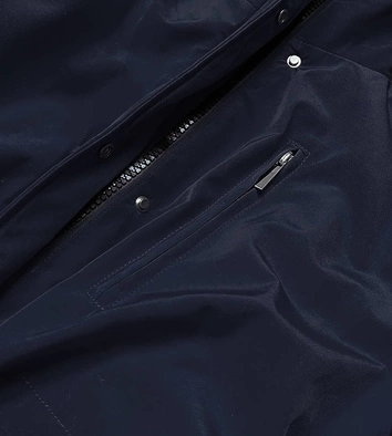 ZIMOWA KURTKA DAMSKA Z FUTRZANĄ PODSZEWKĄ GRANAT-BEŻ (W558BIG)