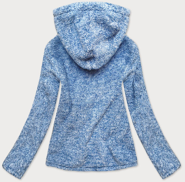 Pluszowa damska bluza melanż niebieska (hh008-9)