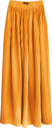 PLISOWANA SPÓDNICA MAXI POMARAŃCZOWA 1 (9237/1)