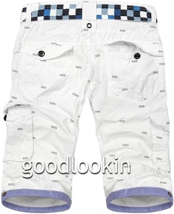 BIAŁE SPODENKI Z PASKIEM I'GO-START (8607)