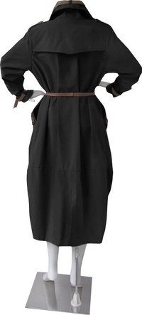 OVERSIZOWY TRENCZ CZARNY (557ART)