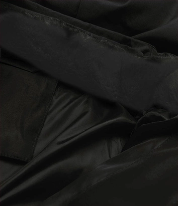 Damska kurtka zimowa z futrzaną stójką czarna (5M769-392)