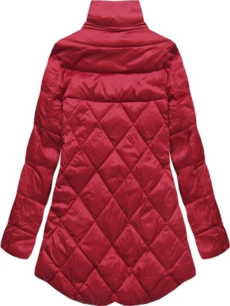 KURTKA Z PUCHEM NATURALNYM BORDOWA (1416)