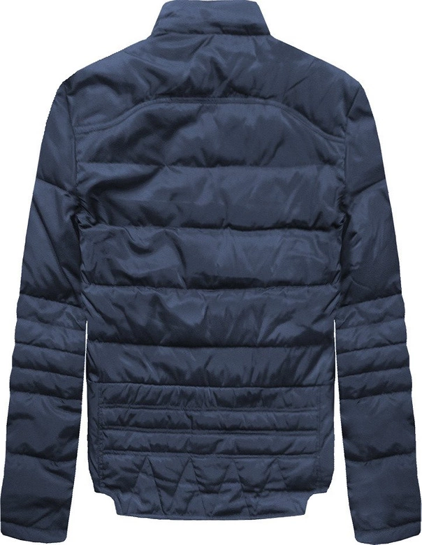 KURTKA ZIMOWA Z PUCHEM NATURALNYM GRANATOWA (M2031)