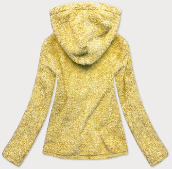 Pluszowa damska bluza melanż żółta (hh008-26)
