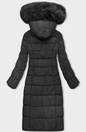 Zimowa kurtka damska z kapturem J Style grafitowa (16M9126-105)