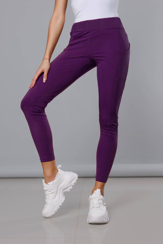 Legginsy treningowe damskie ciemny fiolet (54350)
