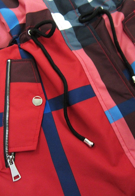 Dwustronna kurtka damska czerwono-czarna (w653)