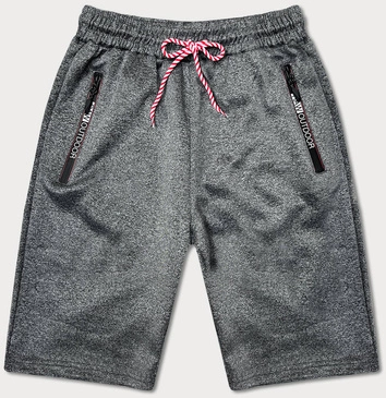 Krótkie spodenki męskie ciemne szare (8K200-5)