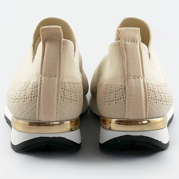 Wsuwane buty sportowe damskie beżowe (xa157)