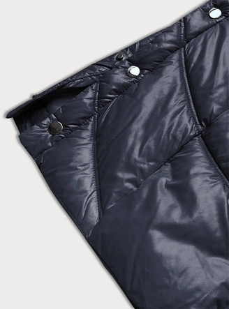 Lekka długa kurtka damska granatowa (H-203)