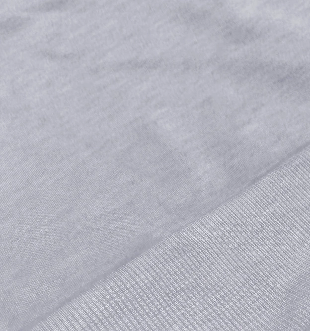 Cienka krótka bluza dresowa damska jasnoszara (8B938-2)