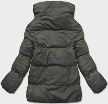 Krótka kurtka zimowa z wysoką stójką army (5m729-136)