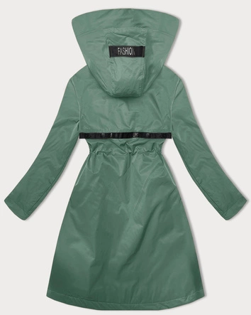 Prosta kurtka damska z kapturem LHD jasny zielony (LHD-24592)