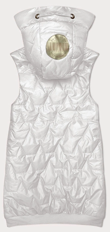 Bezrękawnik damski ze ściągaczem na dole S'West perłowy (B8240/B8342-9)