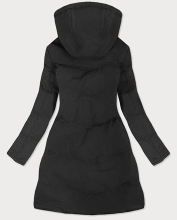 PIKOWANA ZIMOWA KURTKA DAMSKA CZARNA (M-963)