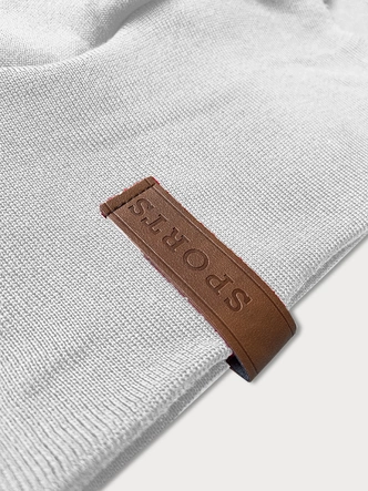 Rozpinana długa bluza damska LHD jasnoszara (AMG-173)