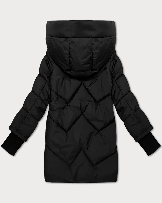 Przejściowa kurtka pikowana z odpinanym kapturem Libland czarna (LD-7749)