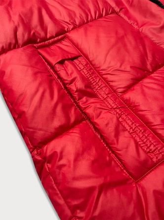 Zimowa kurtka damska z kapturem Glakate czerwona (LU-238001#)