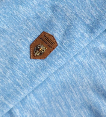 BLUZA Z KOLOROWYM SUWAKIEM BŁĘKITNA (391)