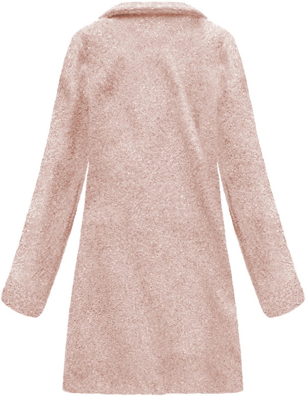 PŁASZCZ BARANEK Z DOMIESZKĄ WEŁNY ANTYCZNY RÓŻ (179ART)