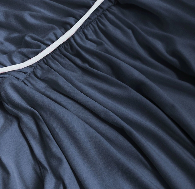 DŁUGA SUKIENKA NA RAMIĄCZKACH GRANATOWA (594ART)