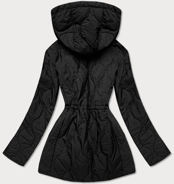 Pikowana kurtka dwustronna damska czarno-czerwona (mhm-w589)