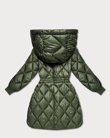 Obszerna zimowa kurtka damska oversize Minority khaki (M2-6518-22)