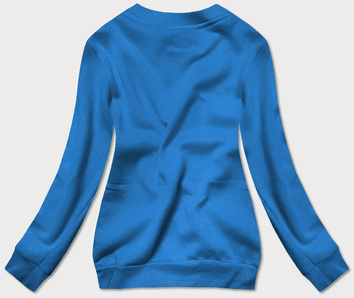 Bluza dresowa damska ze ściągaczami ciemna niebieska (w01-16)