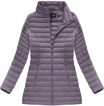 PIKOWANA KURTKA Z KAPTUREM FIOLETOWA (7473-PLUS)