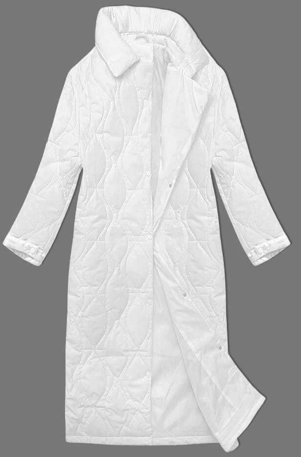 Damski płaszcz oversize biały (5M3177-281)